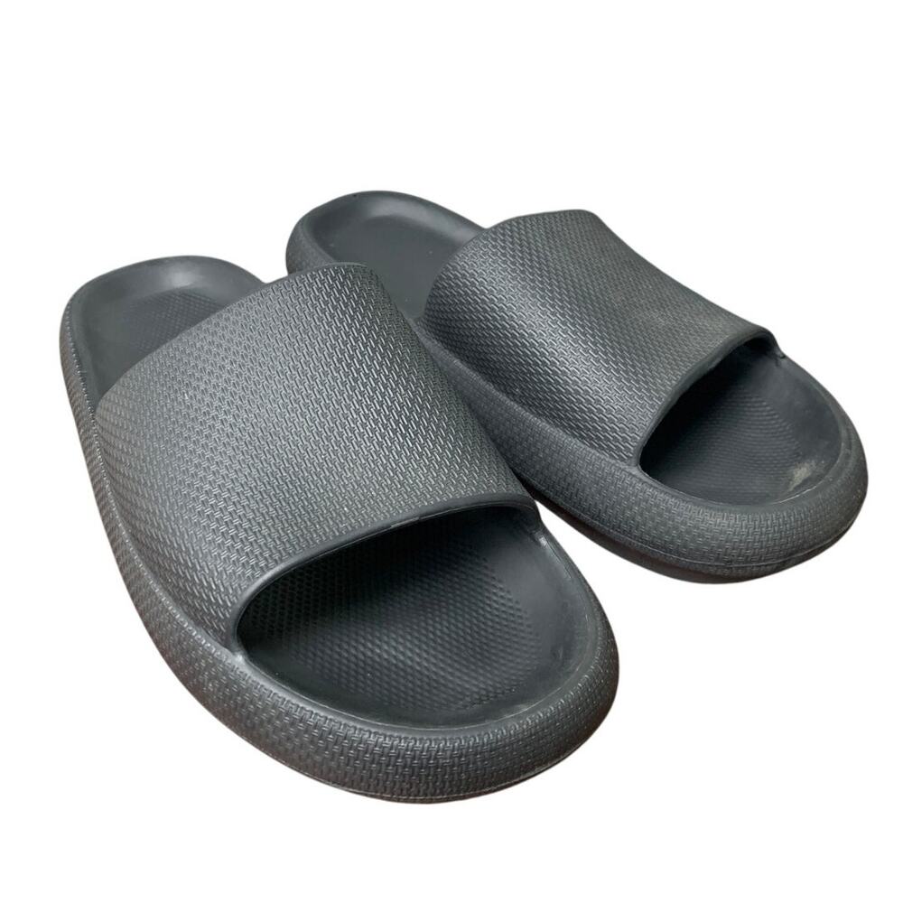 Joomra Mens Size 13/14 Black Foam Non Slip Quick Dry Shower Slides Sandal Shoes